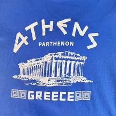 Roly Athens Greece Parthenon Graphic T-Shirt Mens 3XL Blue Cotton Atomic 150