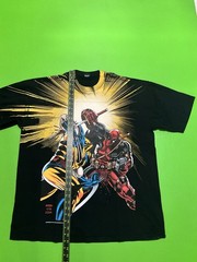 Mask And Disguise Deadpool Vs Wolverine Tee Black Multi Size XL