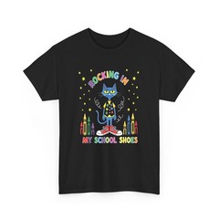 Cat Rocking in My School Shoes Teacher Student Gift T Shirt