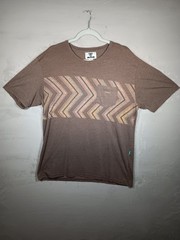 Vissla Men’s XL Brown Geometric Aztec Pocket Crew Neck Short Sleeve T-Shirt