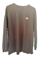 Dickies Men’s XL Big & Tall Black Long Sleeve Crew Neck Logo Knit T-Shirt