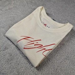Nike Jordan Artist Series Jacob Rochester Flight World Tour T Shirt Mens L Cream