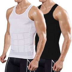 Men’s Classic Slimming Body Shaper Vest Abs Abdomen Workout Compression Shirt US