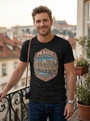 Prague Czech Republic Old World Graphic T-Shirt Unisex Travel Tee