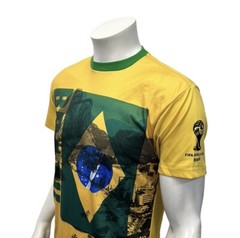 2014 FIFA World Cup Official License Yellow Green Brazil Brasil Neymar Shirt MD
