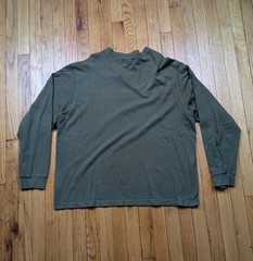 Vintage Eddie Bauer Shirt Mens XL Green Striped Long Sleeve Crew Neck