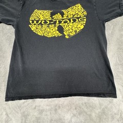 Wu-Tang Clan Shirt Mens Large Black Yellow Logo Graphic Rap Tee Hip Hop Music