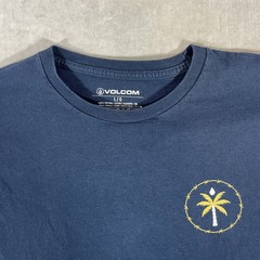 Volcom Stone Men’s Large Navy Blue Short Sleeve Palm Tree Graphic T-Shirt
