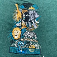 Dash Clothing Shirt Mens XL Embroidered Graphic Tee Africa Travel Animal Lion