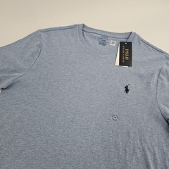 Polo Ralph Lauren Custom Slim Fit T-shirt Pony Logo Mens MEDIUM M Blue HTR NEW