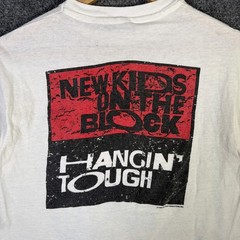 Vintage Mew Kids On The Block Shirt Mens Small White 80s 1989 Band Hangin Tough