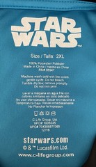 Star Wars Men’s Blue Short Sleeve Shirt Size 2XL With Raised Letters-See Photo