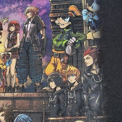 Kingdom Hearts III Disney Square Enix Graphic T-Shirt Black Large Gamer Anime