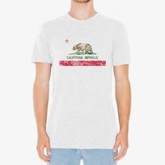 California Flag State Pride Hometown Triblend Mens T-Shirt – Heather White