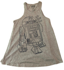 Star Wars R2-D2 Graphic Tank Top Men’s S Sleeveless Gray Cotton Rayon