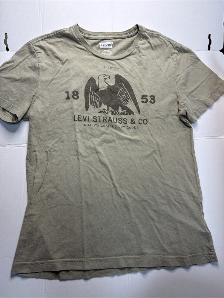 VINTAGE LEVI STRAUSS Bald Eagle 1873 Levi’s Jeans Men’s Shirt Size Large 👣kh2