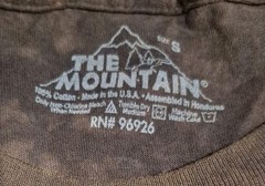 The Mountain Great Horned Owl T Shirt Tie Dye Brown Graphic Tee Small Cotton