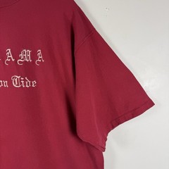 VTG Alabama Crimson Tide Gothic Embroidered Single Stitch Tshirt Size XL Red USA