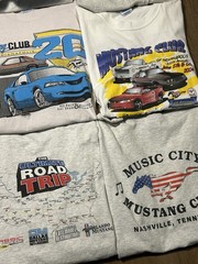 6 Piece Vintage 90s-Y2K Mustang Club Graphic T-Shirts, Size Fits XL, Used