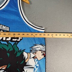 My Hero Academia Deku Todoroki Uraraka Tank Shirt Jersey Mens Large Blue Anime