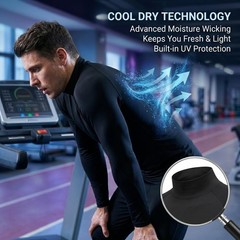 3 Pack Men Compression Shirts Long Sleeve Mock Turtleneck Athletic Baselayer …