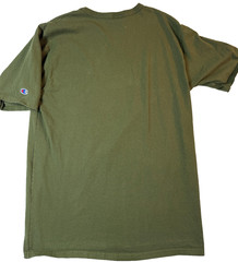 Champion Y2K TShirt Mens LG Green Big C Embroidered Logo Graphic Tee Streetwear