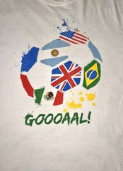 Brisco Brands “GOOOAAL!” Soccer Shirt Futbol LG 21” X 26”
