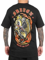 Sullen Men’s Lewis Carter Short Sleeve Standard T-shirt Tattoo Grim Reaper Tee