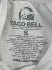 Taco Bell Fast Food Retro 90s Logo Graphic Print White T-Shirt Men’s SMALL
