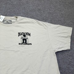 Death Row Records Shirt Mens XL White Double Sided Logo Graphic Tee Hip Hop