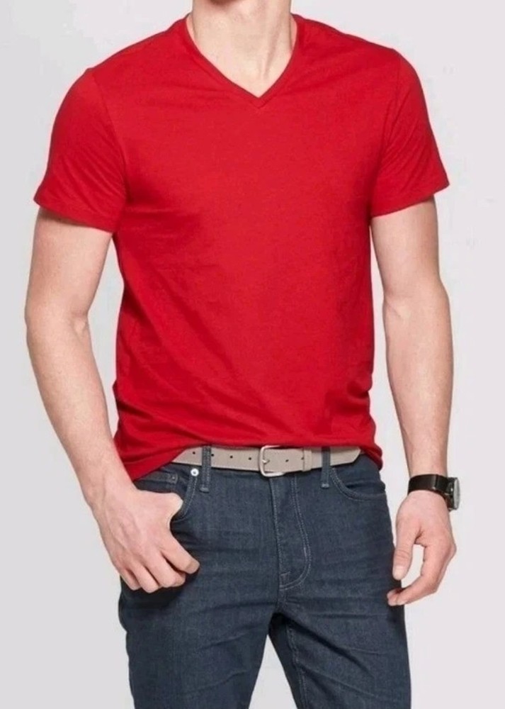 Men’s Every Wear Short Sleeve V-Neck T-Shirt – Goodfellow & Co™ Xavier Red XL