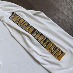 Vintage American Eagle Outfitters Shirt Mens Medium White Park 1977 Long Sleeve