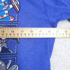 Marvel Blue Crewneck T Shirt Adult Large Blue Super Hero Solid Graphic PHOTOS