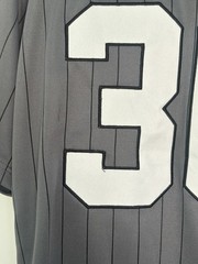 Logic “The Incredible True Story” Baseball Pinstripe Jersey Hip Hop Gray Size S