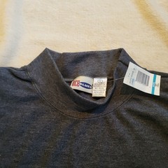 Vintage BCC Blues Navy Blue Long Sleeve T-Shirt, XL, High Neck, Cuff Sleeves