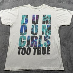 Vintage Bay Island Sportswear T-Shirt Mens Large White Dum Dum Girls Too True