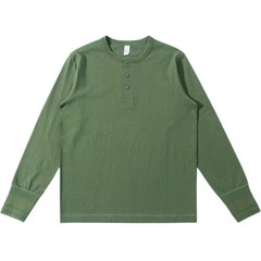 Henry Collar Long Sleeved T Shirt Japanese Cotton Long Sleeved Base Shirt Men