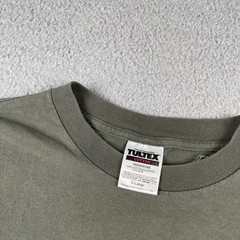Vtg Tultex Olive Green XL Shirt Live2Play.com Skier Back Graphic Mountain Y2K