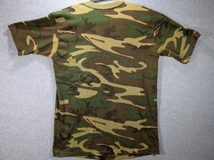 T Jays Shirt Mens Large Camo Woodland Pocket Tee Hunting Made In USA 50/50