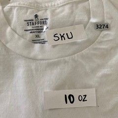 Stafford Mens Premium Performance Heavyweight T-Shirt White Classic Fit XL