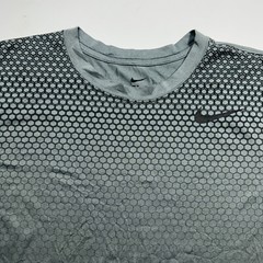 Nike Dri-Fit Men’s Size L Gray Gradient Geometric Running Crew-Neck T-Shirt