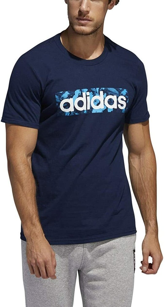 NWT adidas Men’s Linear Graphic Tee( Collegiate Navy,M)