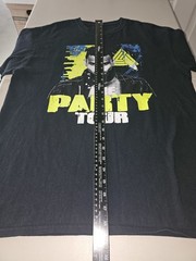 Chris Brown The Party Tour 2017 Large Mens Black Double-sided Graphic Logo Tee