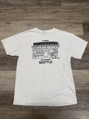 The Original Starbucks Pike Place Market Seattle WA. Shirt Mens Sz M White Tee