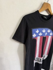 Dsquared2 Big Logo Black T-Shirt Men’s Size M Made In Italy