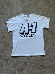 VTG 90’s A-1 Cycles Motorcycle/ Biker White Tee