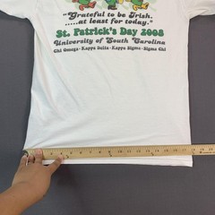 VTG 08 USC Gamecocks Grateful Dead St. Patrick’s Day Tee Shirt White Short SLV