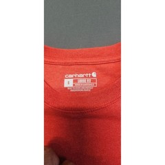 Carhartt Mens K231 Loose Fit Long Sleeve Graphic T-Shirt Orange Small TK0231-M