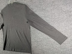 Banana Republic Men’s Large Luxe Touch Performance Tee Long Sleeve Charcoal NWT