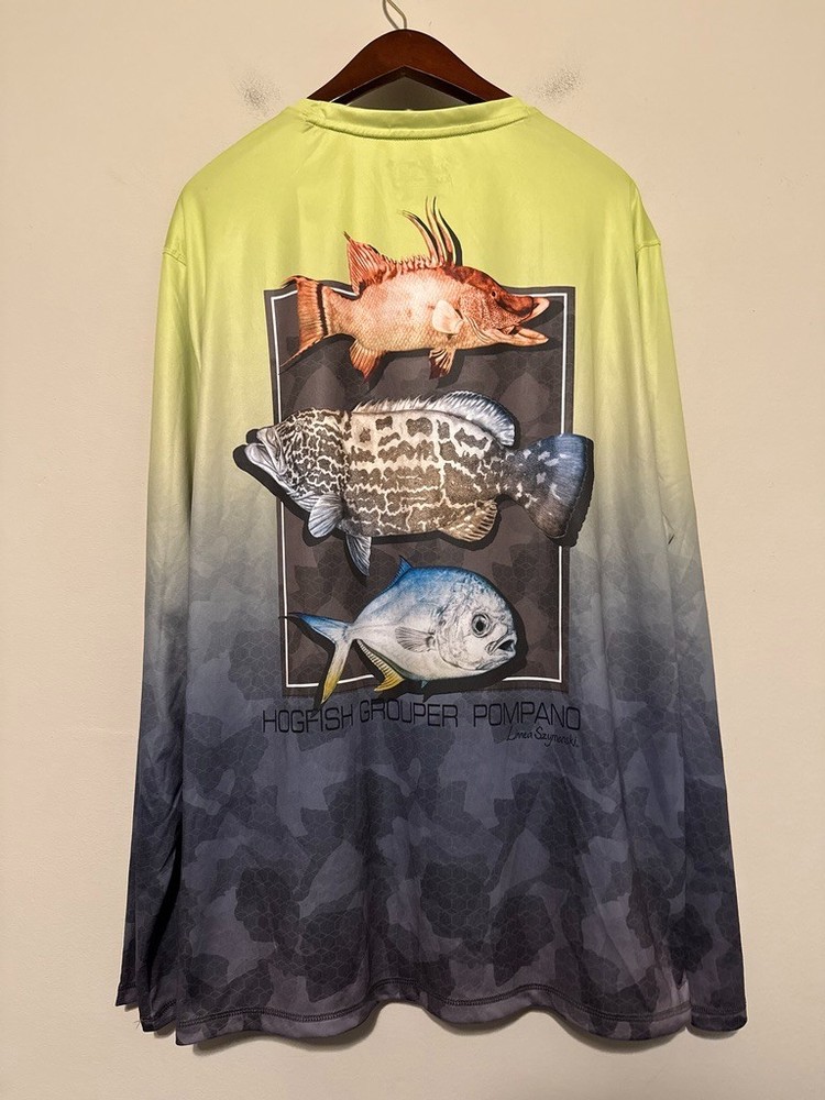 NEW 🎣 Reel Legends Reel-Tec Mens 2XL Fishing Shirt Performance Long Sleeve
